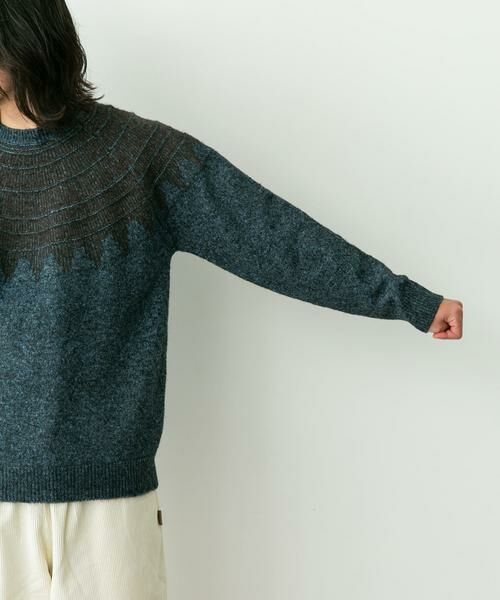 Sonny Label / サニーレーベル ニット・セーター | フェアアイル柄ニットプルオーバー | 詳細15