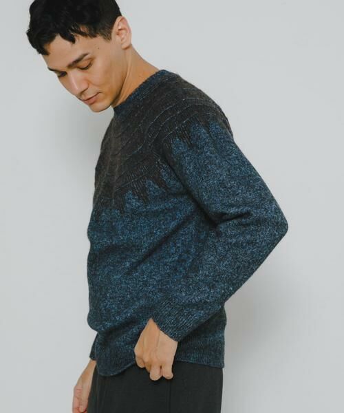 Sonny Label / サニーレーベル ニット・セーター | フェアアイル柄ニットプルオーバー | 詳細2