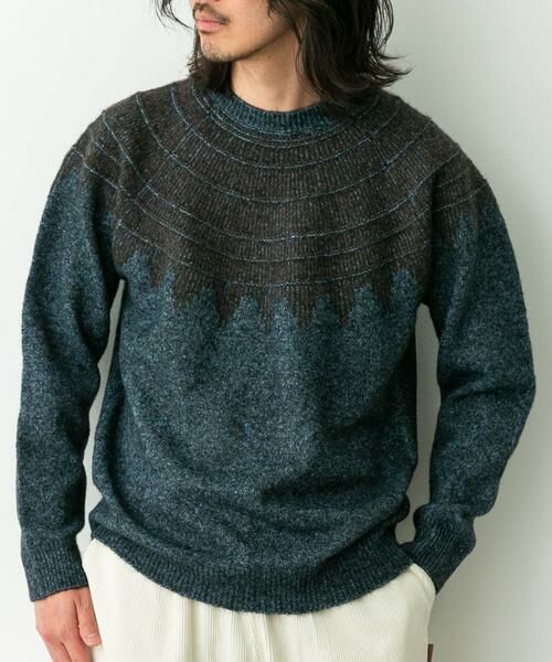 Sonny Label / サニーレーベル ニット・セーター | フェアアイル柄ニットプルオーバー | 詳細8