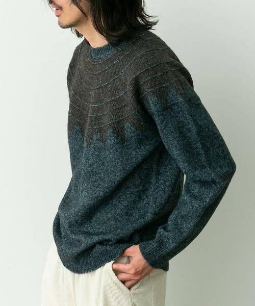 Sonny Label / サニーレーベル ニット・セーター | フェアアイル柄ニットプルオーバー | 詳細9