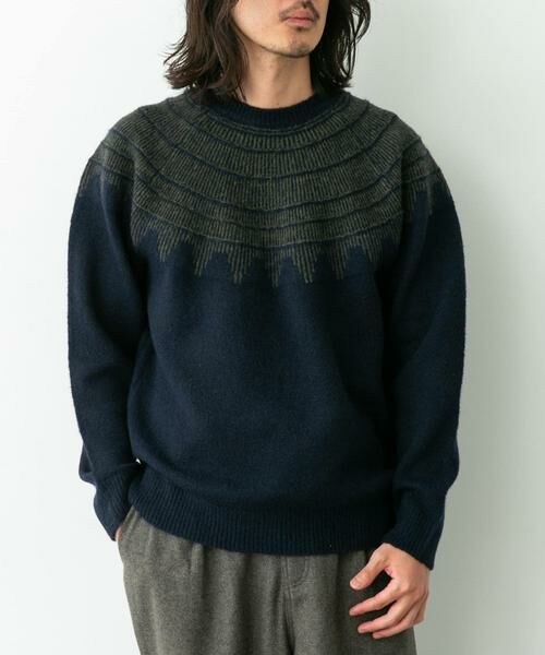 Sonny Label / サニーレーベル ニット・セーター | フェアアイル柄ニットプルオーバー | 詳細26