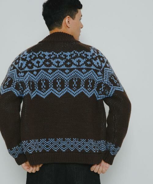 Sonny Label / サニーレーベル ニット・セーター | ジャガードジップアップニット | 詳細4