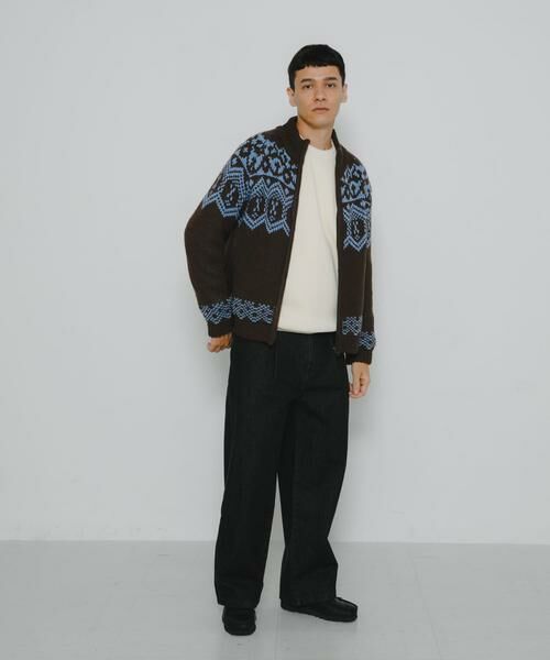 Sonny Label / サニーレーベル ニット・セーター | ジャガードジップアップニット | 詳細6