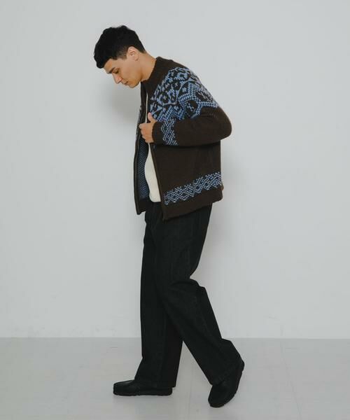 Sonny Label / サニーレーベル ニット・セーター | ジャガードジップアップニット | 詳細7