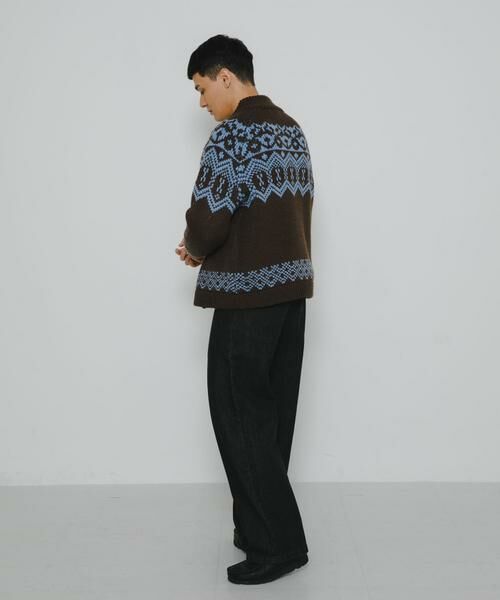 Sonny Label / サニーレーベル ニット・セーター | ジャガードジップアップニット | 詳細8