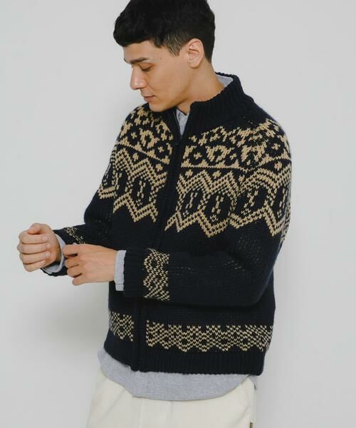 Sonny Label / サニーレーベル ニット・セーター | ジャガードジップアップニット | 詳細15