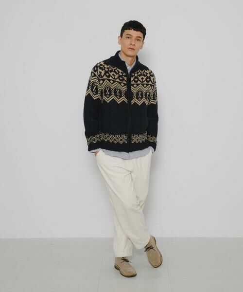 Sonny Label / サニーレーベル ニット・セーター | ジャガードジップアップニット | 詳細18