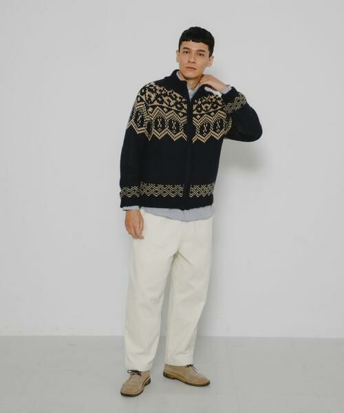 Sonny Label / サニーレーベル ニット・セーター | ジャガードジップアップニット | 詳細19