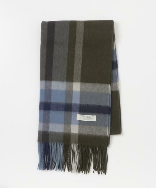 Sonny Label / サニーレーベル マフラー・ショール・スヌード・ストール | ウールカシミヤチェックワイドマフラー | 詳細1