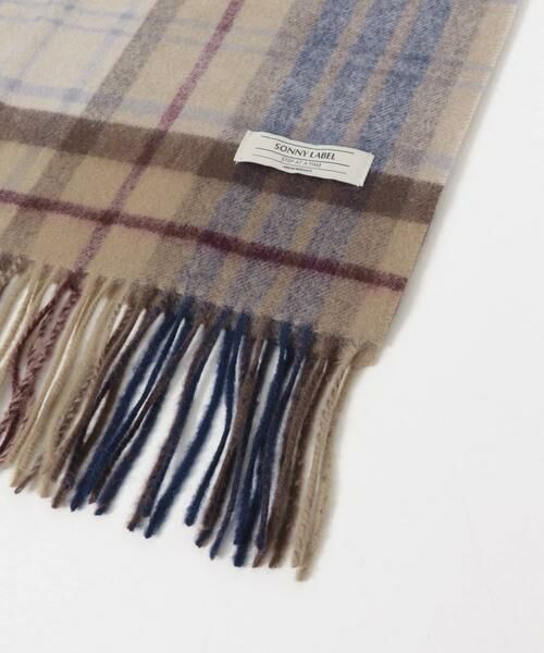 Sonny Label / サニーレーベル マフラー・ショール・スヌード・ストール | ウールカシミヤチェックワイドマフラー | 詳細11