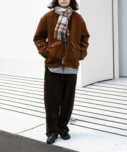 Sonny Label / サニーレーベル マフラー・ショール・スヌード・ストール | ウールカシミヤチェックワイドマフラー | 詳細13