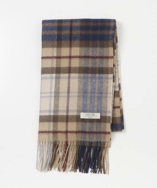 Sonny Label / サニーレーベル マフラー・ショール・スヌード・ストール | ウールカシミヤチェックワイドマフラー | 詳細14