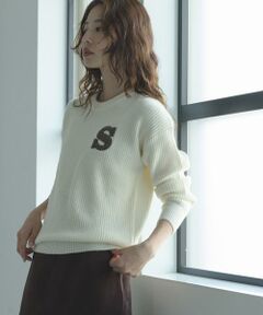 Sonny Label / サニーレーベル ニット・セーター | ハリスツイードモチーフ付きニット