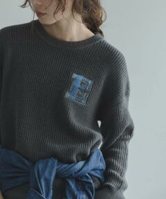 Sonny Label / サニーレーベル ニット・セーター | ハリスツイードモチーフ付きニット