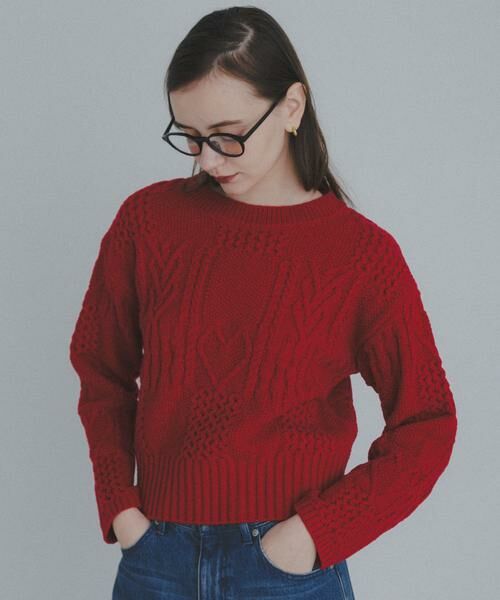 Sonny Label / サニーレーベル ニット・セーター | パッチワークハートケーブルニット | 詳細3