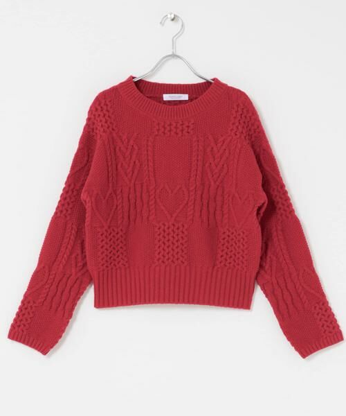 Sonny Label / サニーレーベル ニット・セーター | パッチワークハートケーブルニット | 詳細8