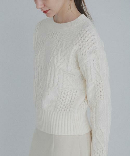 Sonny Label / サニーレーベル ニット・セーター | パッチワークハートケーブルニット | 詳細10