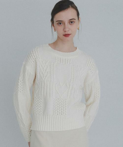 Sonny Label / サニーレーベル ニット・セーター | パッチワークハートケーブルニット | 詳細11