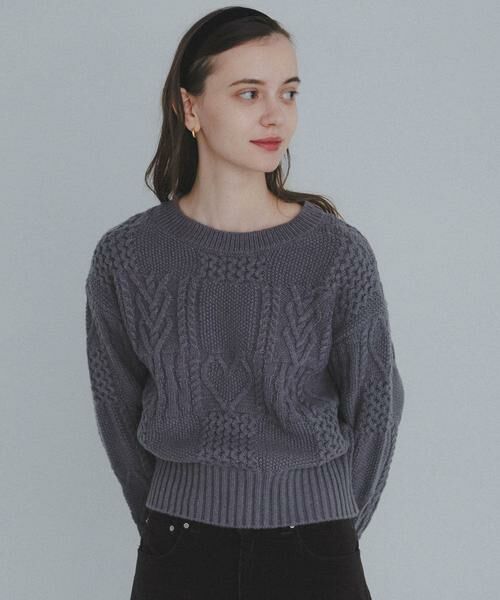 Sonny Label / サニーレーベル ニット・セーター | パッチワークハートケーブルニット | 詳細24