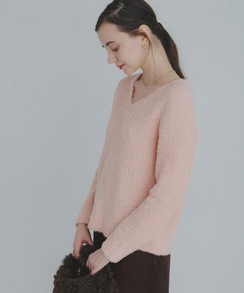 Sonny Label / サニーレーベル ニット・セーター | ラメフェザーVネックニットプルオーバー | 詳細3