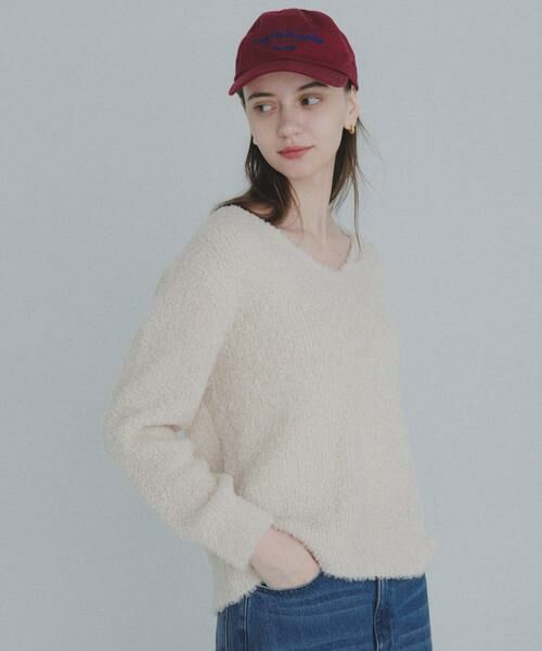 Sonny Label / サニーレーベル ニット・セーター | ラメフェザーVネックニットプルオーバー | 詳細16