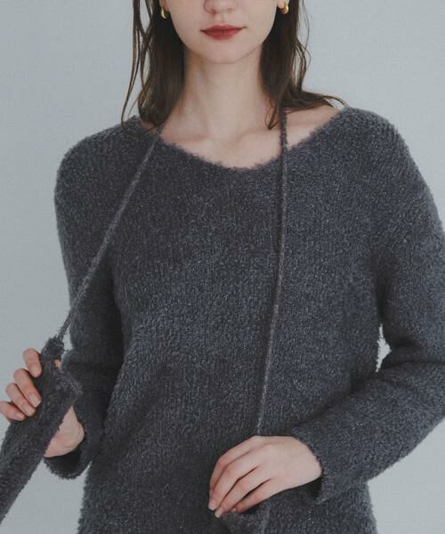 Sonny Label / サニーレーベル ニット・セーター | ラメフェザーVネックニットプルオーバー | 詳細22