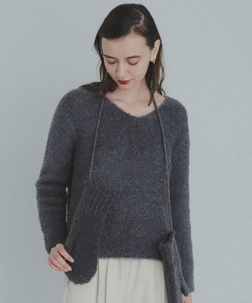 Sonny Label / サニーレーベル ニット・セーター | ラメフェザーVネックニットプルオーバー | 詳細24