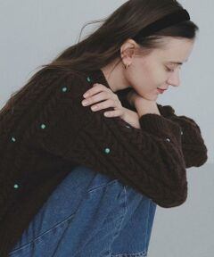 Sonny Label / サニーレーベル ニット・セーター | 刺繍ケーブルニット