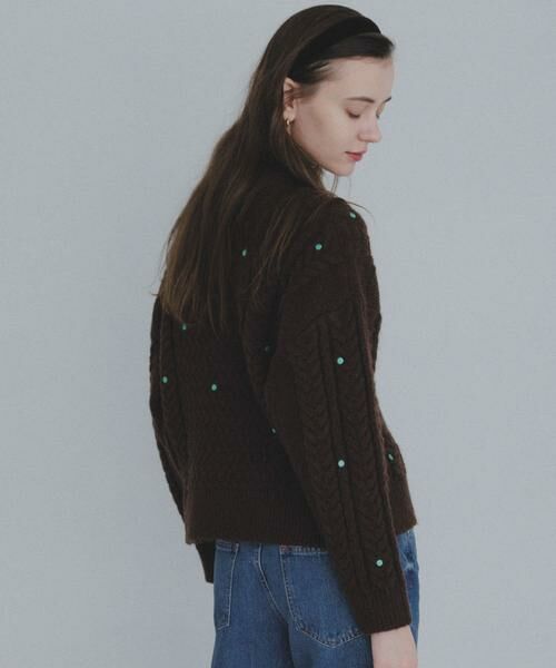 Sonny Label / サニーレーベル ニット・セーター | 刺繍ケーブルニット | 詳細5