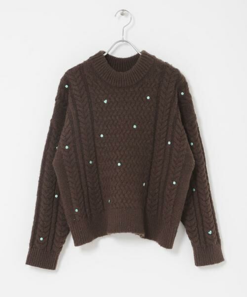 Sonny Label / サニーレーベル ニット・セーター | 刺繍ケーブルニット | 詳細8