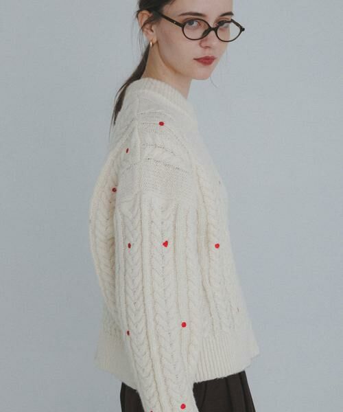 Sonny Label / サニーレーベル ニット・セーター | 刺繍ケーブルニット | 詳細17