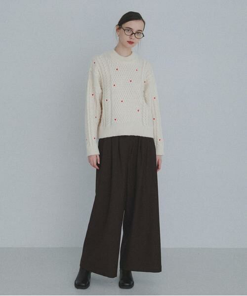 Sonny Label / サニーレーベル ニット・セーター | 刺繍ケーブルニット | 詳細18