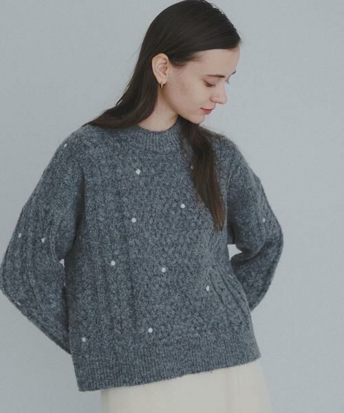 Sonny Label / サニーレーベル ニット・セーター | 刺繍ケーブルニット | 詳細28