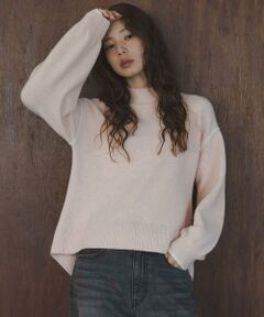 Sonny Label / サニーレーベル ニット・セーター | バックラウンドカラーシームニットプルオーバー