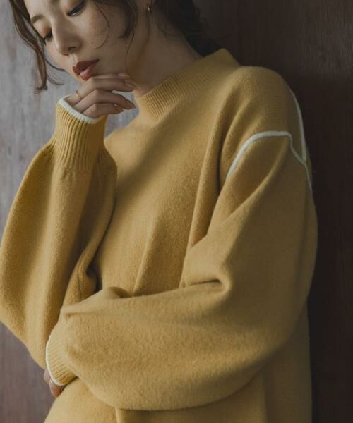 Sonny Label / サニーレーベル ニット・セーター | バックラウンドカラーシームニットプルオーバー | 詳細1