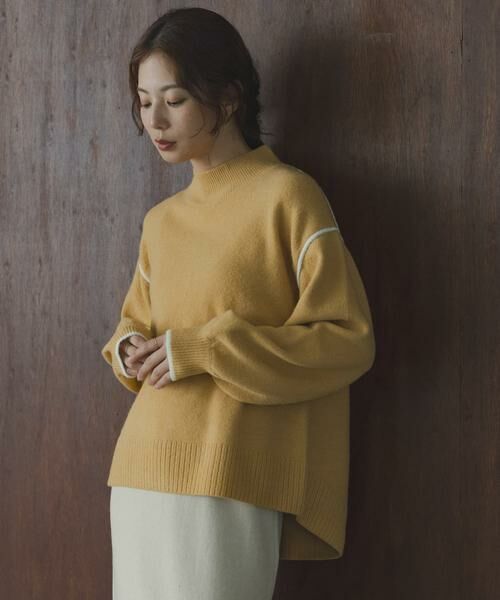 Sonny Label / サニーレーベル ニット・セーター | バックラウンドカラーシームニットプルオーバー | 詳細2
