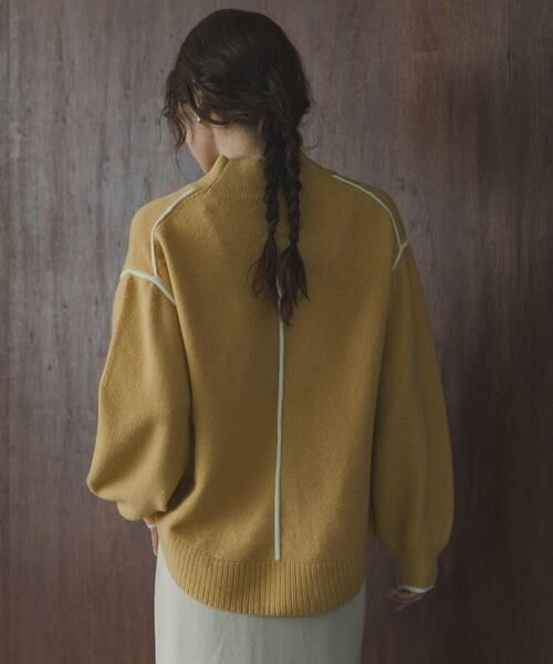 Sonny Label / サニーレーベル ニット・セーター | バックラウンドカラーシームニットプルオーバー | 詳細4