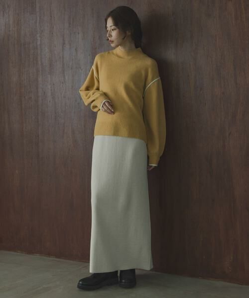 Sonny Label / サニーレーベル ニット・セーター | バックラウンドカラーシームニットプルオーバー | 詳細5