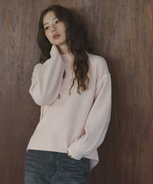 Sonny Label / サニーレーベル ニット・セーター | バックラウンドカラーシームニットプルオーバー | 詳細10