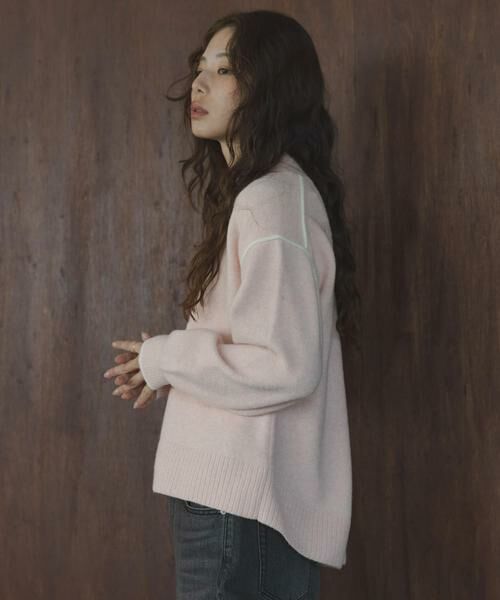 Sonny Label / サニーレーベル ニット・セーター | バックラウンドカラーシームニットプルオーバー | 詳細11