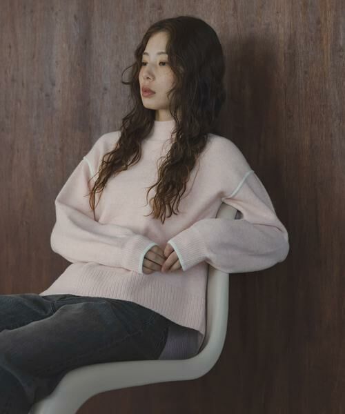 Sonny Label / サニーレーベル ニット・セーター | バックラウンドカラーシームニットプルオーバー | 詳細15