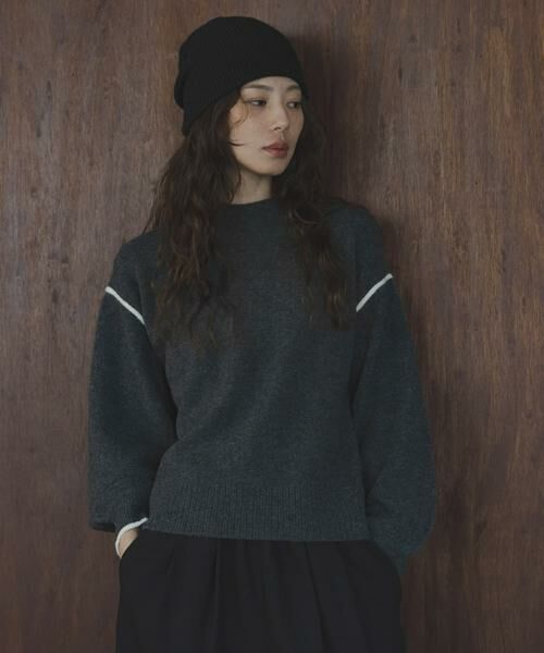 Sonny Label / サニーレーベル ニット・セーター | バックラウンドカラーシームニットプルオーバー | 詳細20