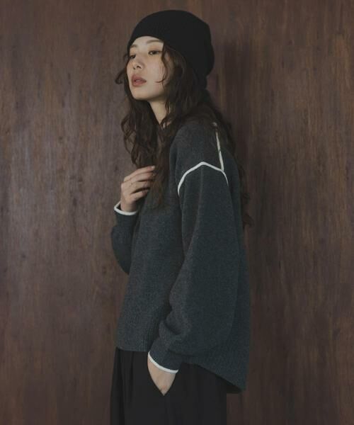 Sonny Label / サニーレーベル ニット・セーター | バックラウンドカラーシームニットプルオーバー | 詳細21