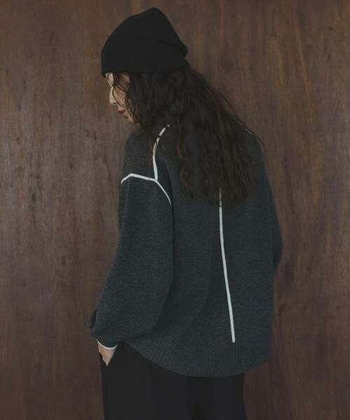 Sonny Label / サニーレーベル ニット・セーター | バックラウンドカラーシームニットプルオーバー | 詳細22