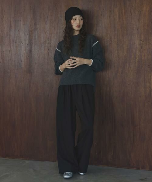 Sonny Label / サニーレーベル ニット・セーター | バックラウンドカラーシームニットプルオーバー | 詳細23