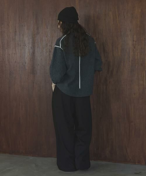 Sonny Label / サニーレーベル ニット・セーター | バックラウンドカラーシームニットプルオーバー | 詳細25