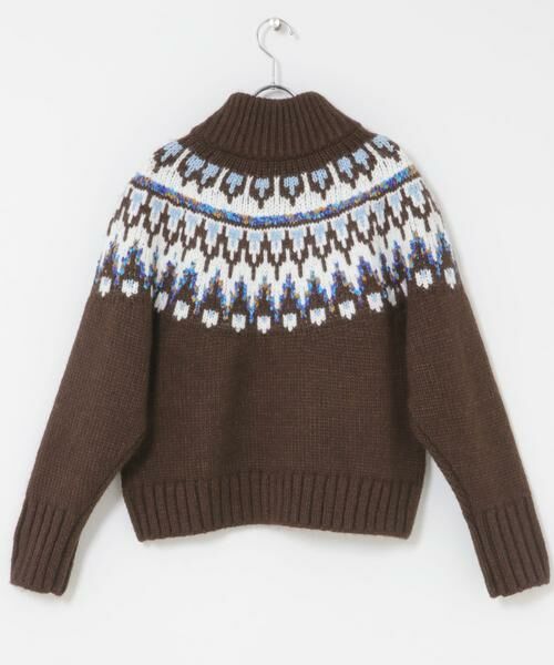 Sonny Label / サニーレーベル ニット・セーター | ハーフZIP求心ノルディック柄ニット | 詳細11