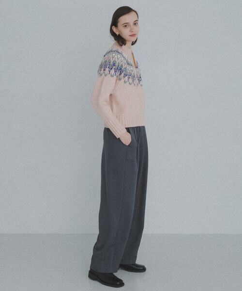 Sonny Label / サニーレーベル ニット・セーター | ハーフZIP求心ノルディック柄ニット | 詳細18