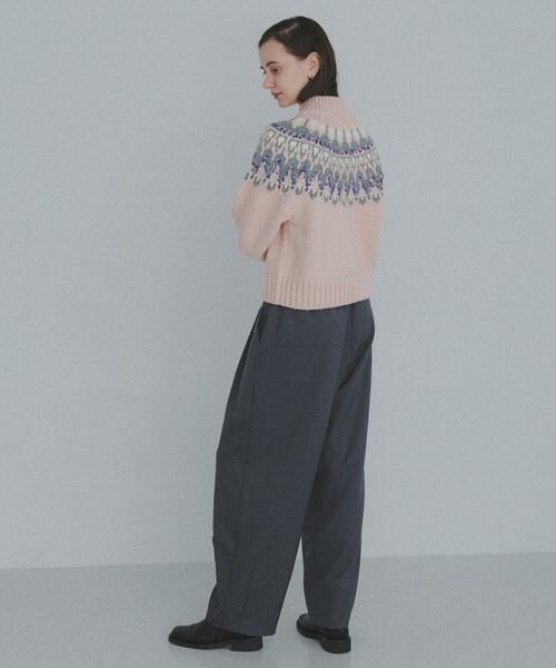 Sonny Label / サニーレーベル ニット・セーター | ハーフZIP求心ノルディック柄ニット | 詳細19