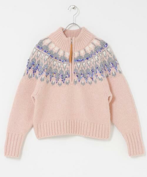 Sonny Label / サニーレーベル ニット・セーター | ハーフZIP求心ノルディック柄ニット | 詳細20